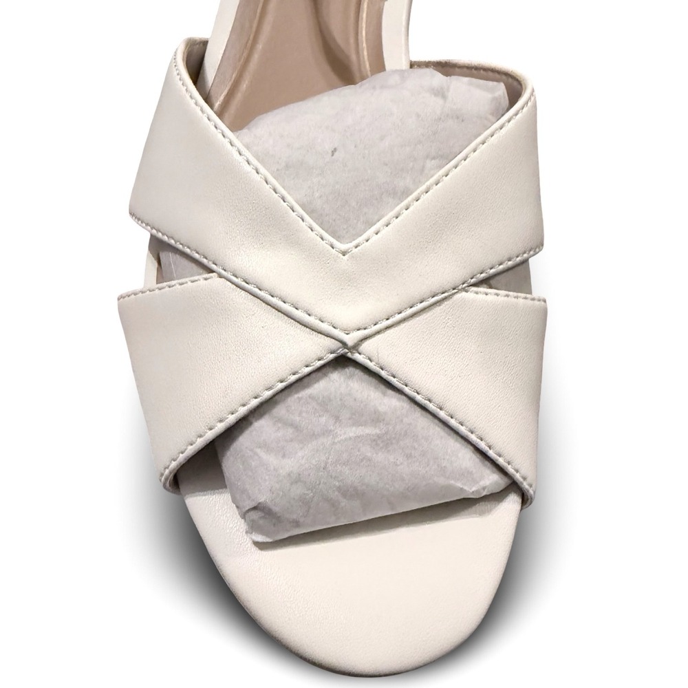Giani Bernini Jayleen White Linen Platform Wedge Sandals Womens Sz 7.5M NEW - Picture 9 of 12